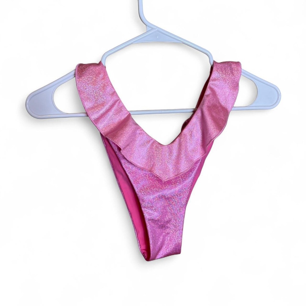 Strawberry Milk Mob Sparkly Pink Cheeky Bikini Bottoms